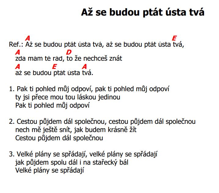 Az se budou ptat usta tva